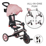 Globber Triciclo Explorer Trike Foldable 4 en 1 Deep Pastel Pink 732-210