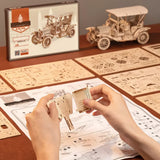 Robotime Puzzle 3d Auto Antiguo Mc801 Rokr