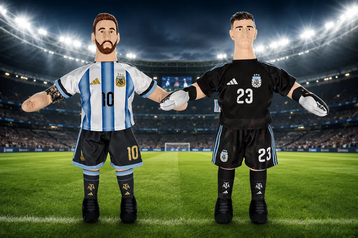 Combo Muñeco Soft Afa Leo Messi + Dibu Martinez Mundial 2026