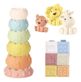 Baby Favorite Set educacional Animales, torres y cubos apilables ZY1650560