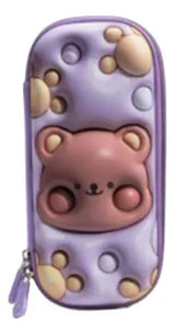 Cartuchera 3D Oso Violeta KL1289