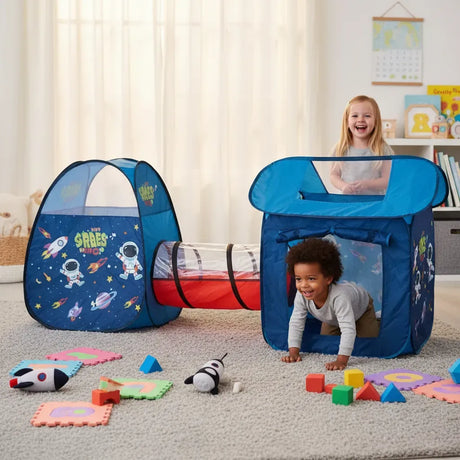 Carpa De Juegos Infantil Con Túnel Y Pelotero 2346642 Shine Azul