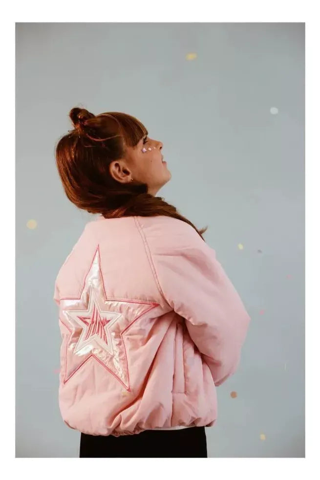 Chimola Campera Bomber Star Talle 4 Pink J05