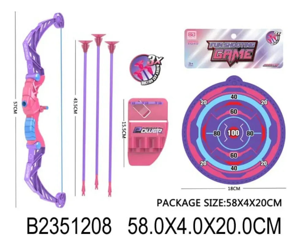 Juego de Arco y Flechas Rosa 2351208 Shine