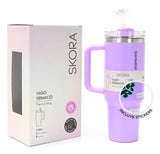 Skora Vaso termico violeta con bombilla de 1200ml 37124