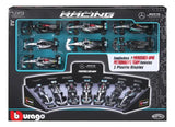 Bburago 1:43 Mercedes-AMG: 7 Coches + Soporte de Exposición 18-38170