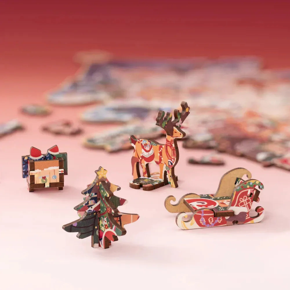 Robotime Rowood Puzzle 3d Christmas Town Ta007