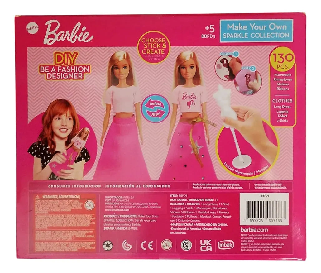 Barbie Set Sparkle Ropa De Muñeca Para Diseñar Bbfd3