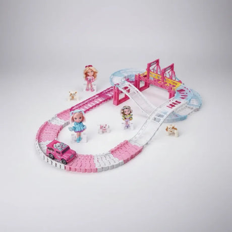 Pista con Coche Rosa para Niñas 68pzs 3067828