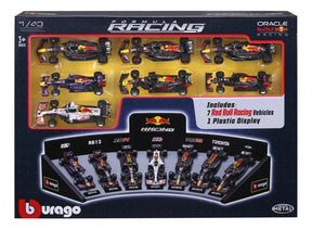 Bburago 1:43 Red Bull Racing: 7 Coches + Soporte de Exposición 18-38168