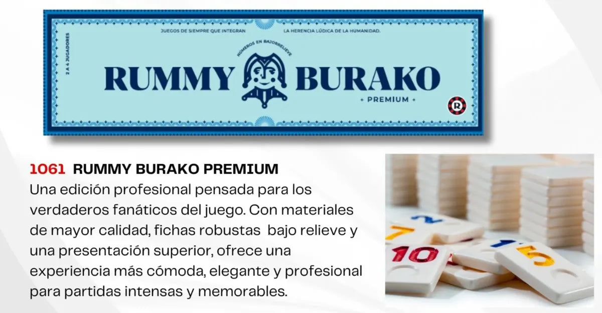 Juego De Mesa Rummy & Burako Premium 1061