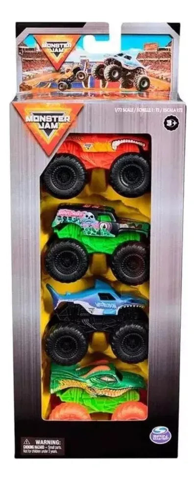Monster Jam Set x4 Escala 1:72 98950