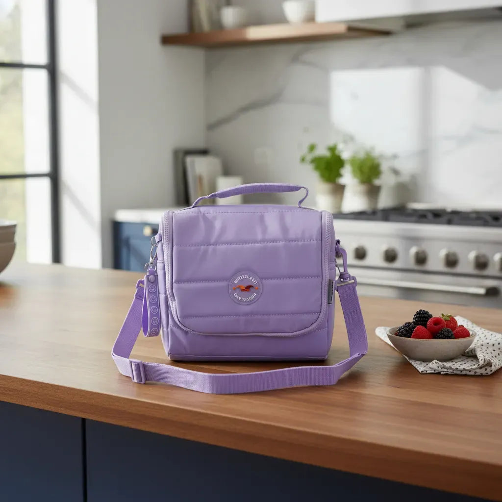 Lunchera Térmica Escolar Con Correa Sl2503l Kinderland Lila