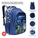 Skora Mochila Espalda Lets Play Futbol Camiseta 18p 42879 Azul