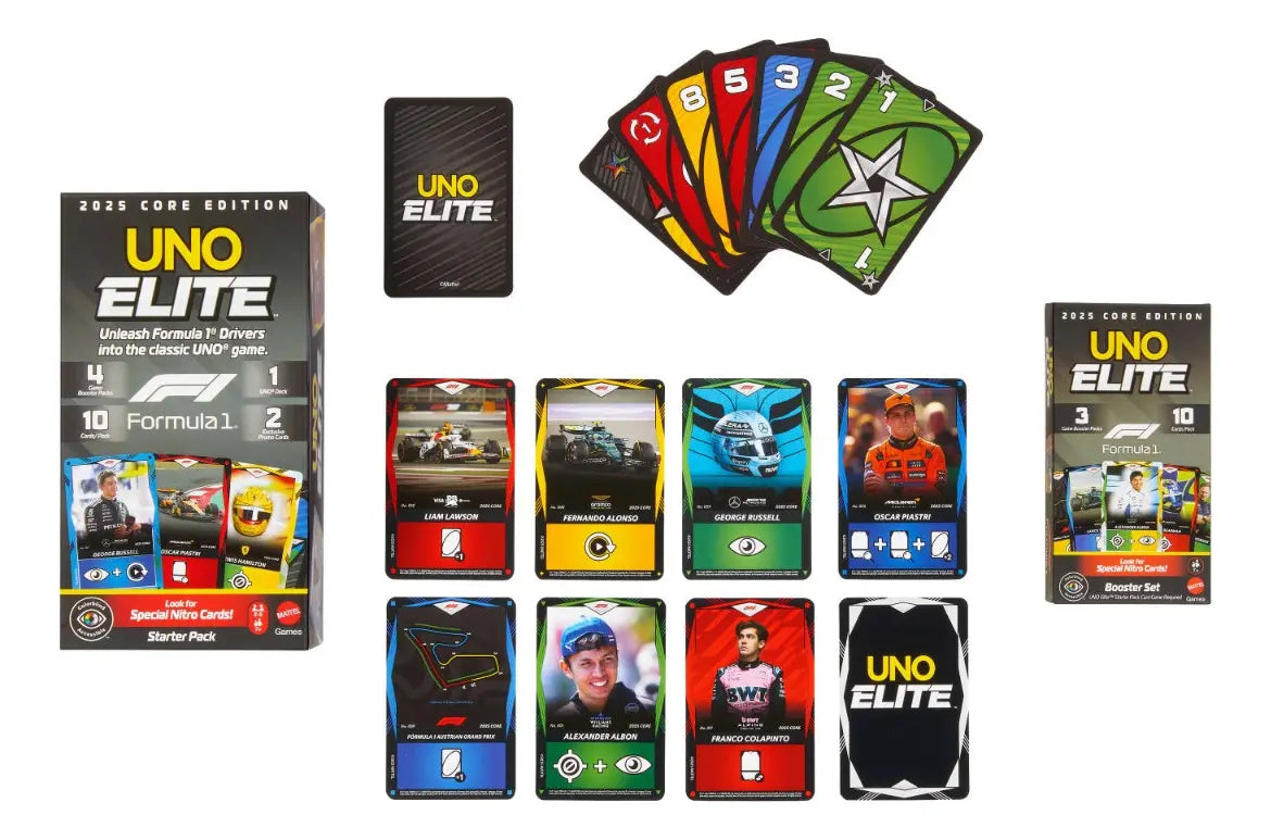 Booster Juego De Cartas UNO Elite Formula 1 JLV43