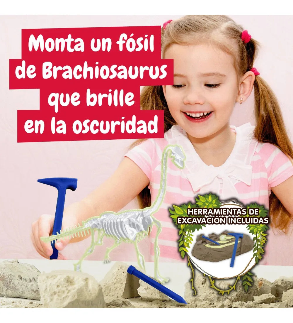 Science4you Excavación de Fósiles Brachiosaurus Brilla en la Oscuridad 80004450 630857