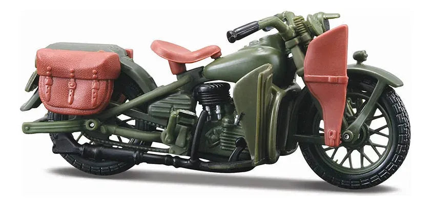 Maisto 1:18 Harley Davidson 1942 Flathead Verde y Harley Davidson 1948 Panhead Negro 40s -Pack x2 37301