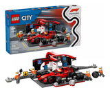 Lego CITY Boxes de F1® y Equipo de Mecánicos con Coche Ferrari 60443