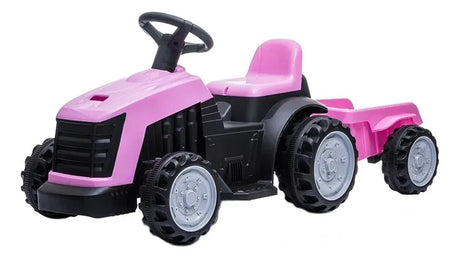 Tractor Con Acoplado A Bateria Rosa CN-SHJ61908T