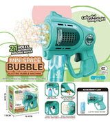 Mini Pistola Burbujero Luces Automática A Pila Kb1322 Shine Azul