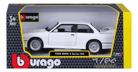 Bburago 1:24 BMW M3 1988 Blanco/Rojo 18-21100