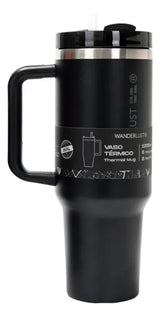 Wanderlust Vaso termico con bombilla 1200ml Negro 39430