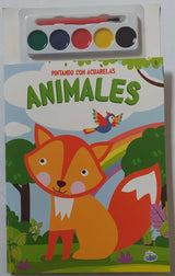 Kit X10 Sets Para Pintar Con Acuarelas Animales Bk-329