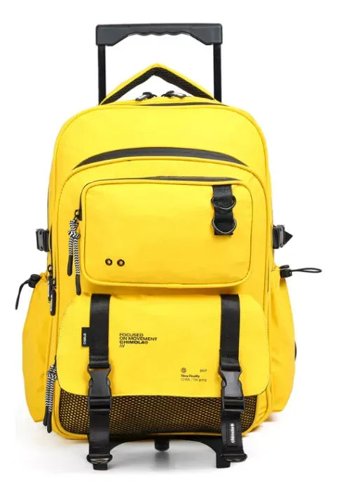 Chimola Mochila con carro de 18" Plain multipocket blue FS84