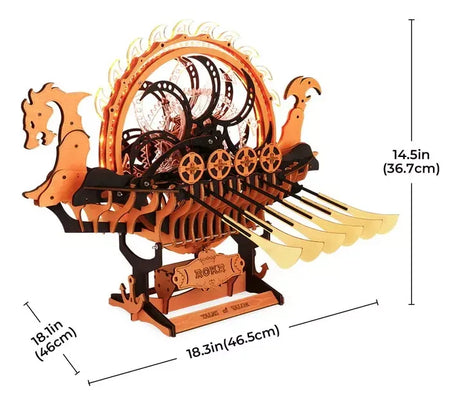Robotime Puzzle 3d Rokr Barco Dragon Vikingo Lk802