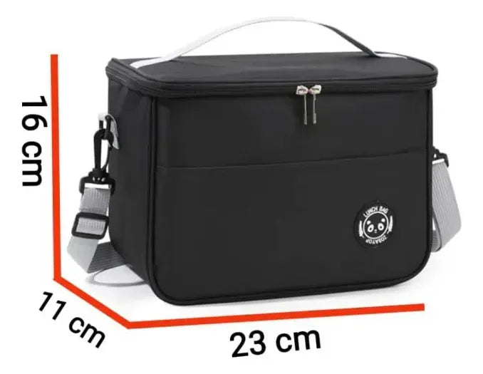 Bolso Lunchera con Correa Negro 26*17*18 CM KL1191