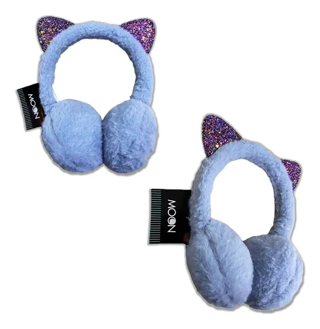 Clandestine Orejera Gris De Gatito Con Brillos CLA 1217