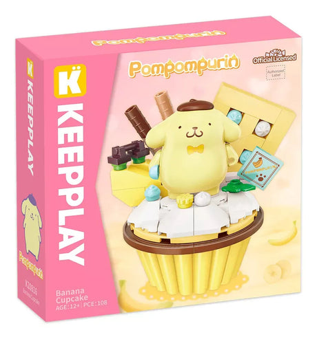 Hello Kitty Cupcake De Banana Pompompurin Figura 18cm K20816 56402
