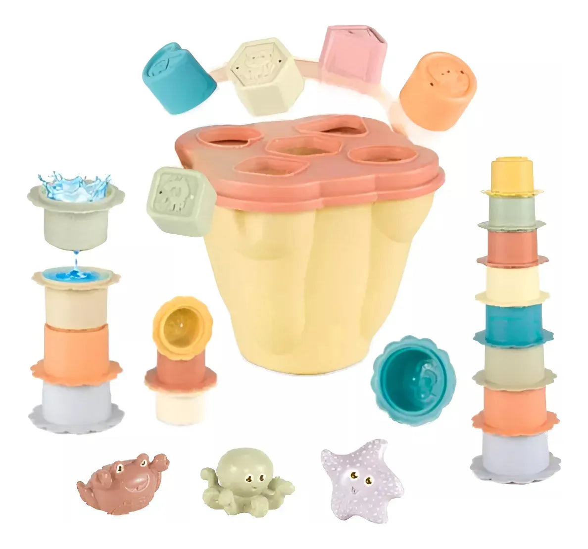 Baby Favorite Set educacional Balde con encastres, formas y animales ZY1484152