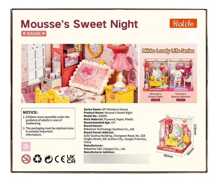 Robotime Puzzle 3d Mousse's Sweet Night Rolife Da006