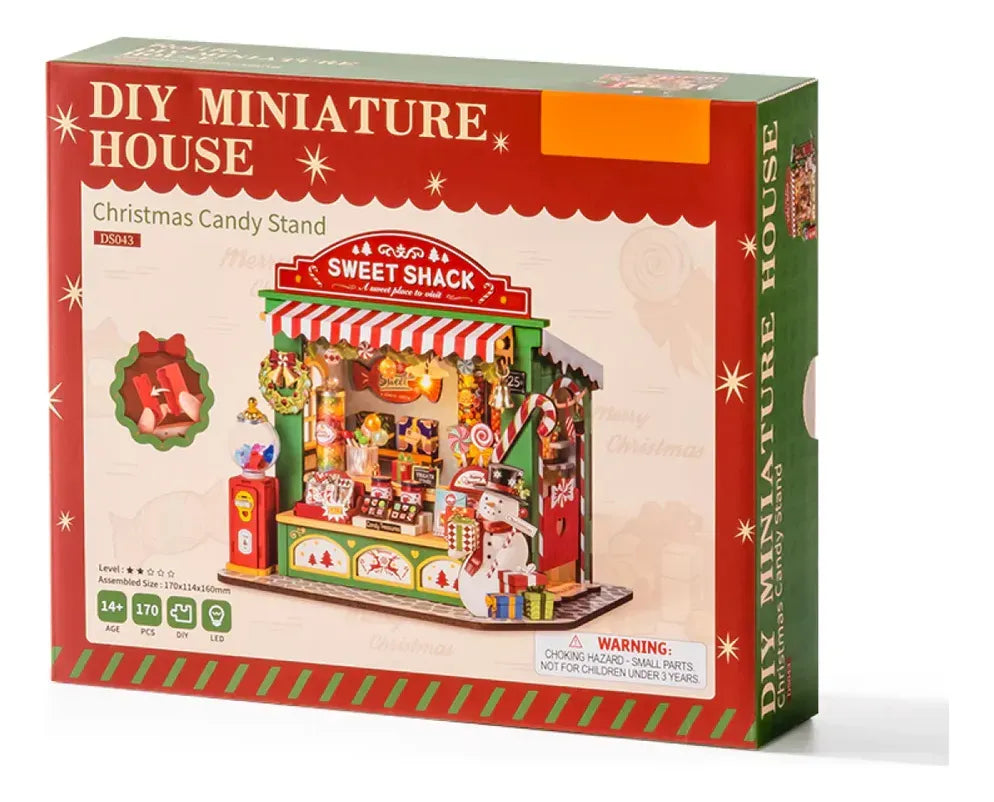 Robotime Rolife Puzzle 3d Puesto De Dulces De Navidad Ds043