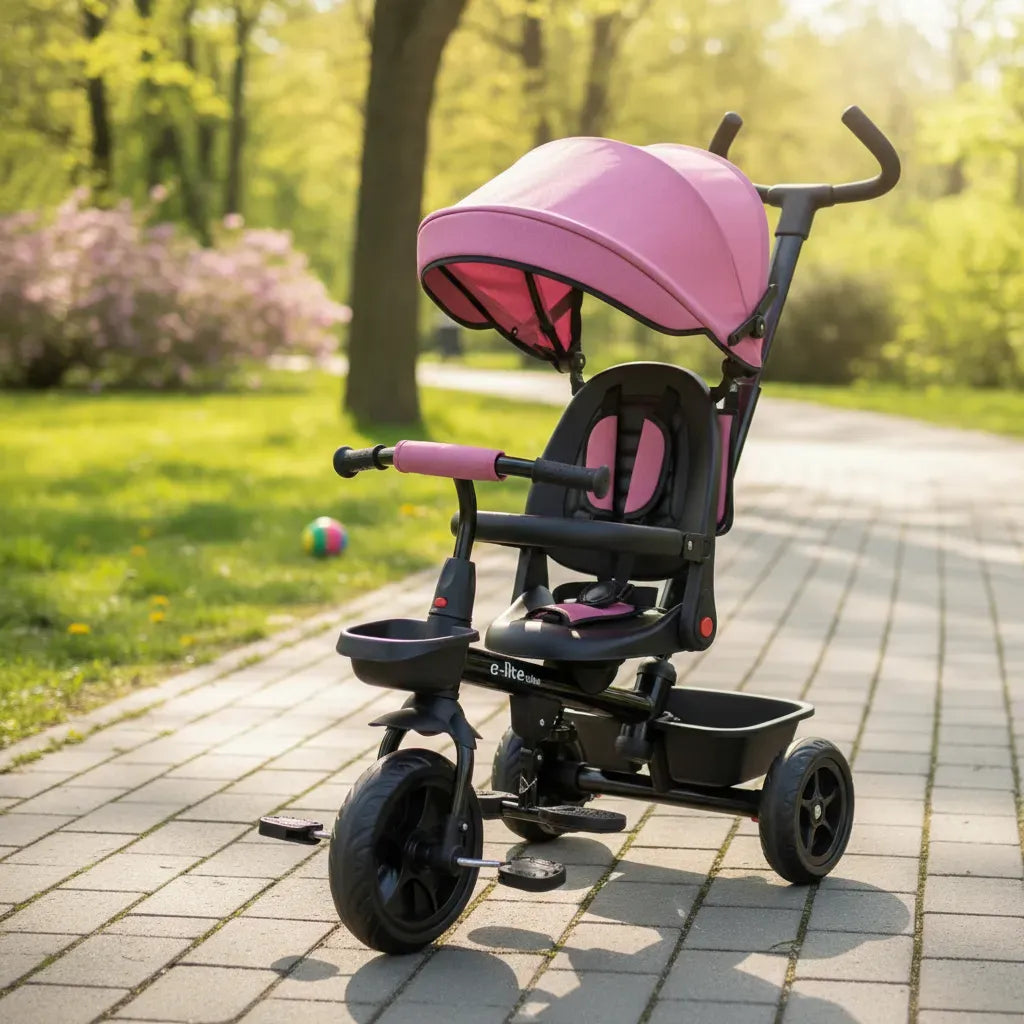 Triciclo con Capota JY-T07B Rosa