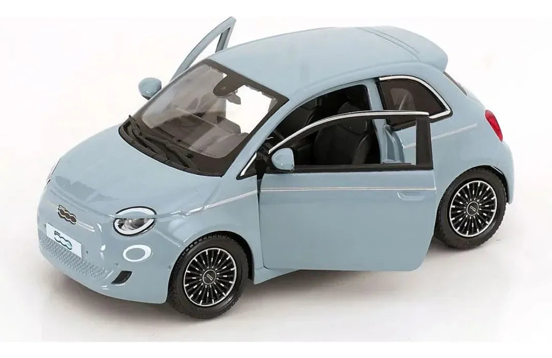 Bburago 1:24 Fiat 500 E 2023 Blanco/Azul Metalizado 18-21110