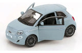 Bburago 1:24 Fiat 500 E 2023 Blanco/Azul Metalizado 18-21110