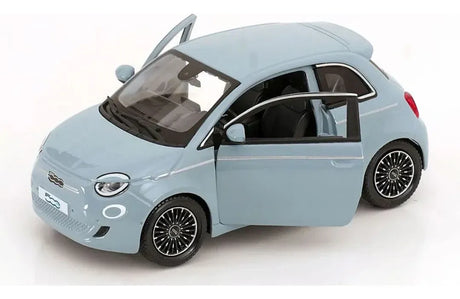 Bburago 1:24 Fiat 500 E 2023 Blanco/Azul Metalizado 18-21110