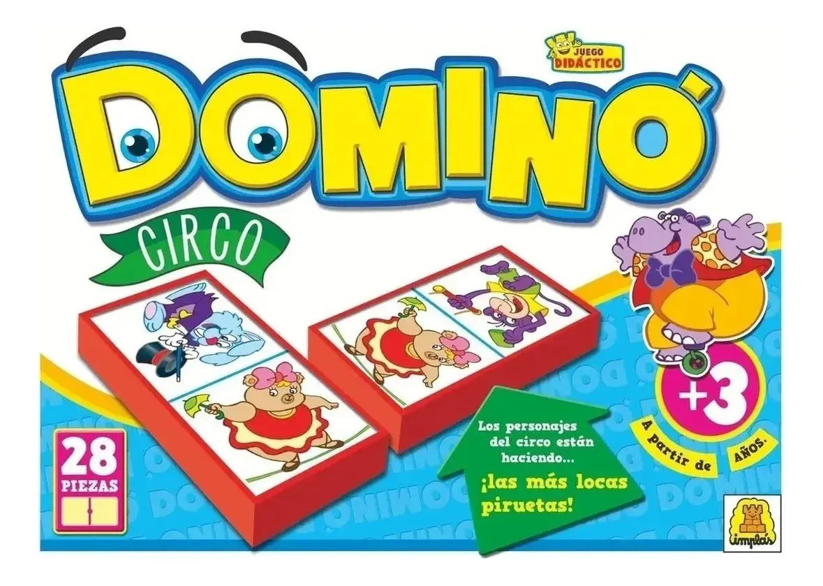 Juego Didactico Infantil Dominó Circo Implas 80