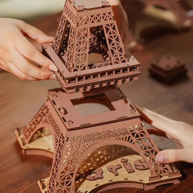 Robotime Puzzle 3d Noche De La Torre Eiffel Tgl01 Rolife