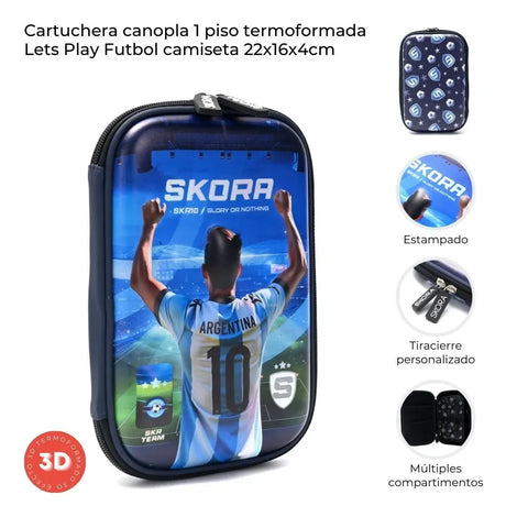 Skora Cartuchera 1 Piso Lets Play Futbol Camiseta 43154