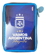 Cresko Cartuchera PVC AFA 2 Pisos Campeones Del Mundo AF501