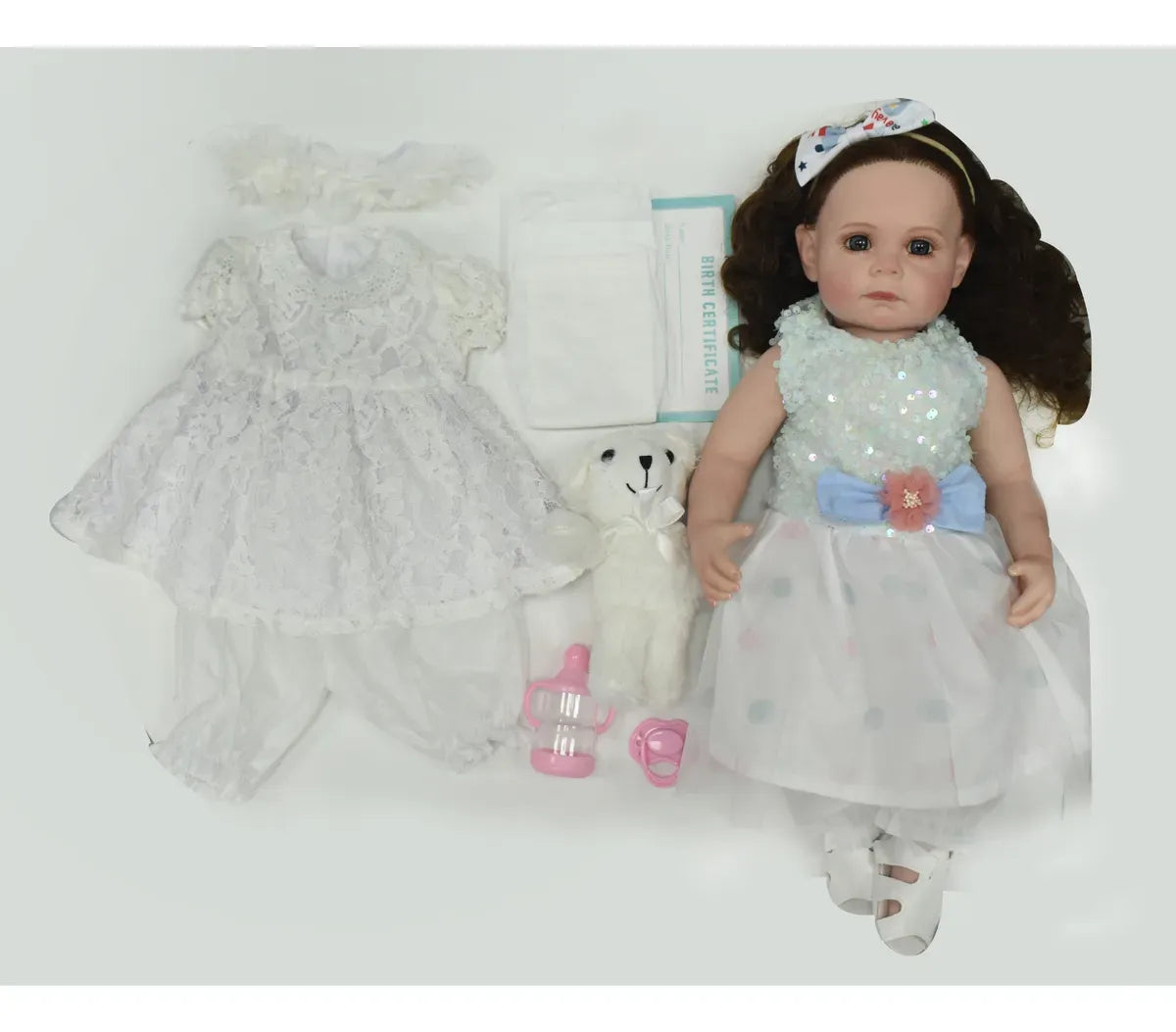 Muñeca Newborn 55 cm con Cabello y Accesorios S43542