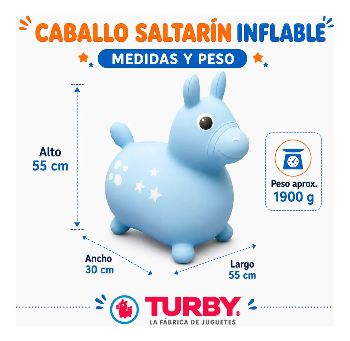 Caballito Saltarin Goma Gde Color Pastel 101268