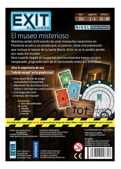 Juego Exit El Museo Misterioso 40-4094