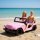 Combo Barbie Muñeca Dwj99 + Ken Beach Hxx52 + Jeep 0717