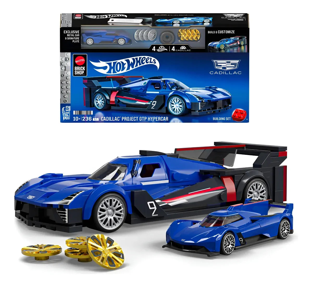 Hot Wheels Bloques de construccion Speed Cadillac 236 Pcs JFR89