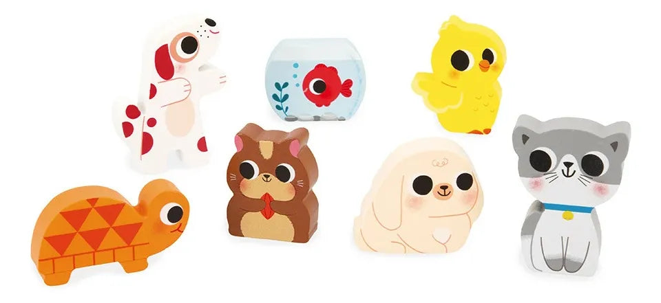 Janod Chunky Puzzle De Los Animales De Compañia J07122