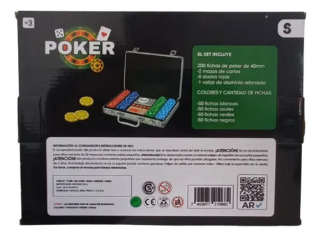 Maletin Set De Poker Kids Club 200 Fichas 56545